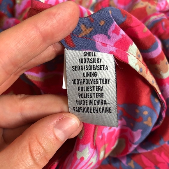 TIBI Multicolor 100% Silk Paisley Print Pleated Halter Maxi Dress EUC Size XS - Picture 7 of 10